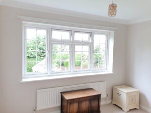 painted window and radiator